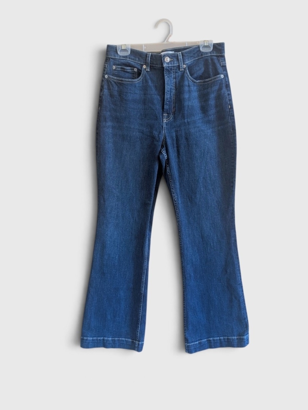 SPANX High Rise Flare Jeans Dark Wash Denim Stretch